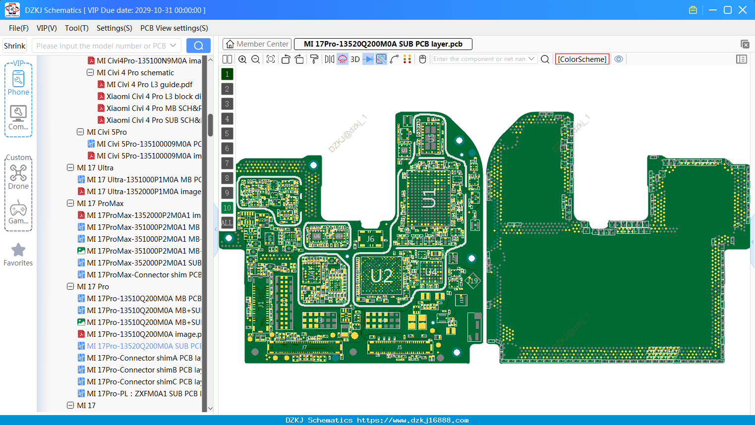 XiaoMi MI 17Pro-13520Q200M0A SUB PCB Layer